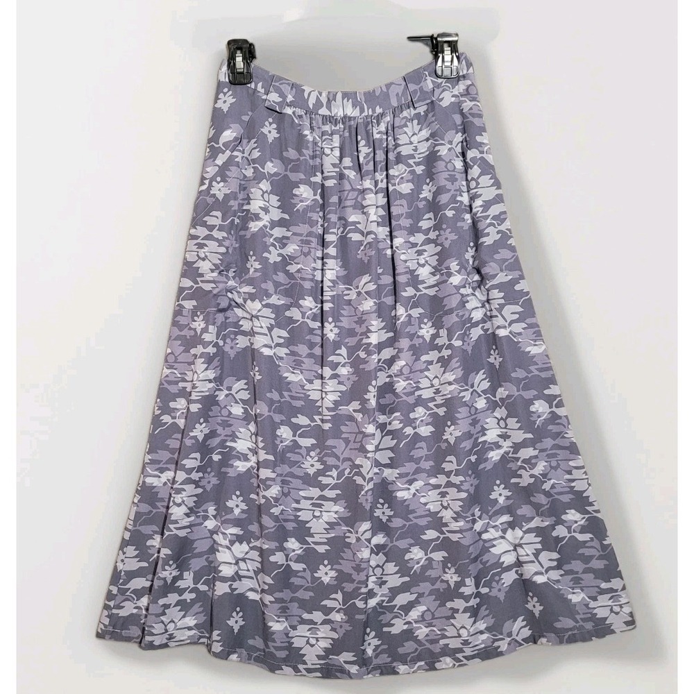 Pendleton Women's Size 2 NWT Midi Skirt 100% Lyocell Slate Blue Abstract Floral